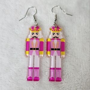Pink Nutcracker Earrings